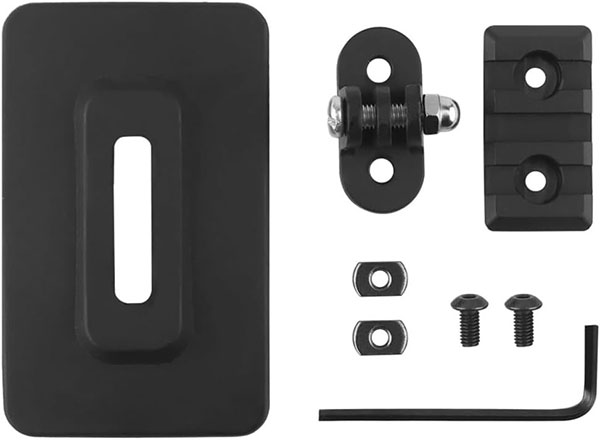 TACTICAL HELMET MOUNT BASE (FOR M-LOK/RAIL/GOPRO, BK)